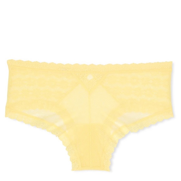 Victoria's Secret The Lacie Daisy Lace Cheeky Panty Yellow Tulip Medium NEW - Picture 4 of 5